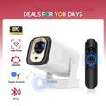 HY310 Portable Auto Focus Smart Projector 330ANSI Android 14 Home Cinema Projector with WiFi6 & BT5.4 – Native 1080P 8K Decode Mini Projector Bundle with Built-in Speaker & Complete Projection Kit