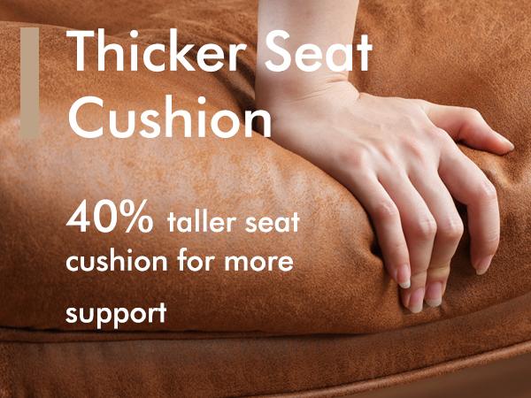 Oversized Home Office Chair, Extra-Wide Big & Tall Executive Swivel Chair with High Back Support, Thick Cushions, Faux Leather Upholstery, Mid-Century Modern Design, Rolling Computer Desk Armchair