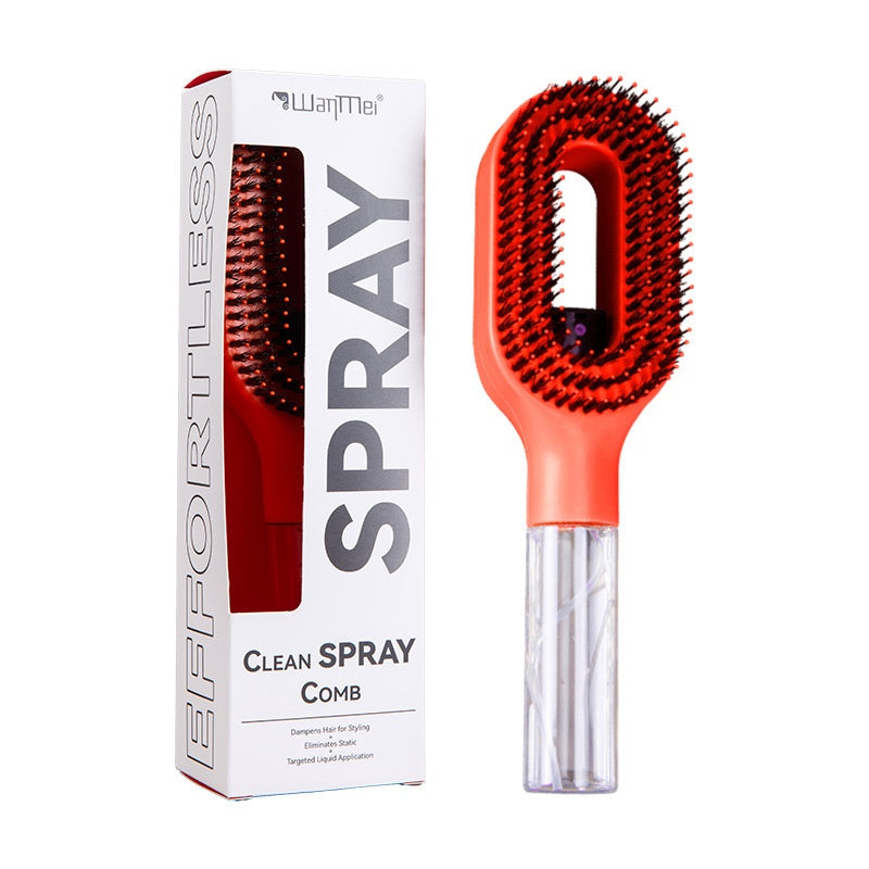 Water Spraying Detangling Hair Comb with Essential Oil Spray