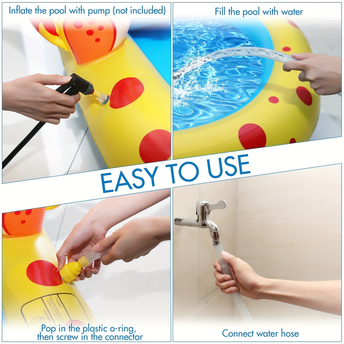 Dino Splash Pool — Kids Water Spray Pool