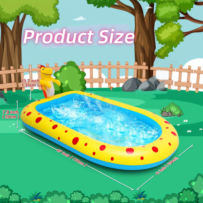 Dino Splash Pool — Kids Water Spray Pool