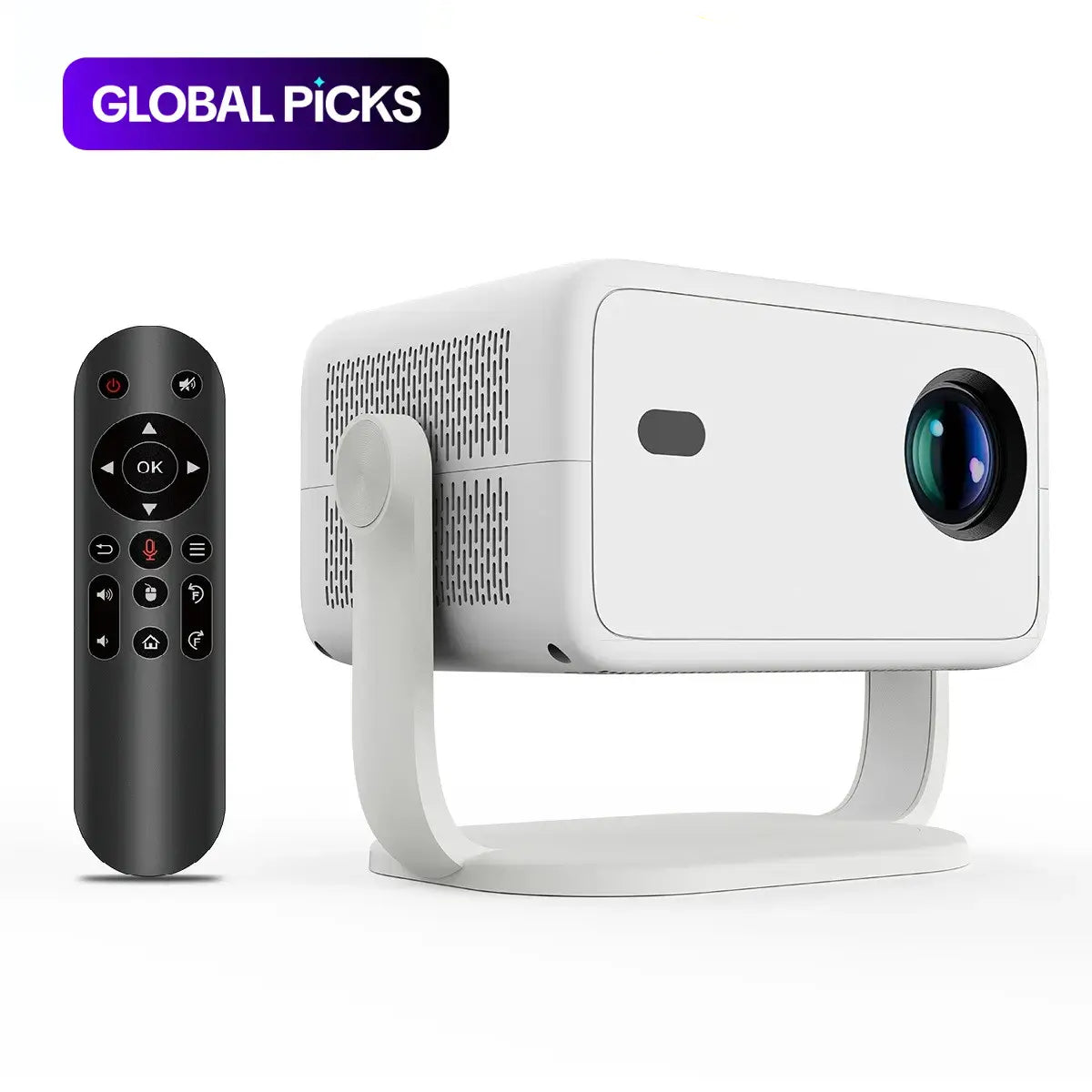 L018 Smart Projector 650 ANSI Auto Focus 1080P Home Cinema Projector with Android 14 WiFi 6 & BT 5.2 – Portable Mini Projector Bundle with Built-in Speaker & Complete Projection Kit Included