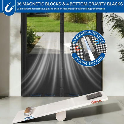 Magnetic Mesh Door Screen