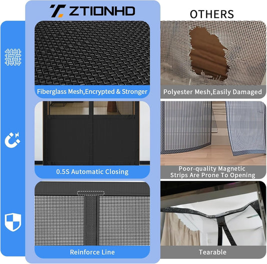 Magnetic Mesh Door Screen