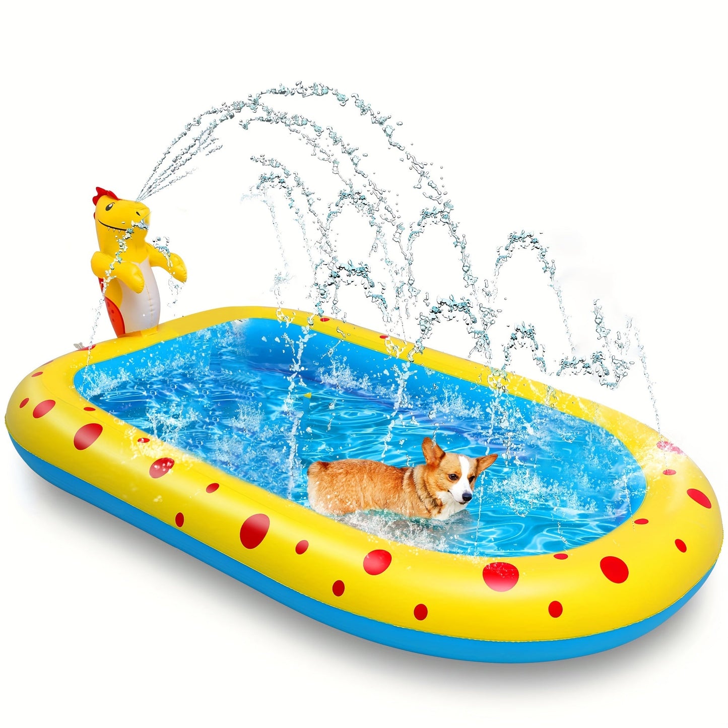 Dino Splash Pool — Kids Water Spray Pool