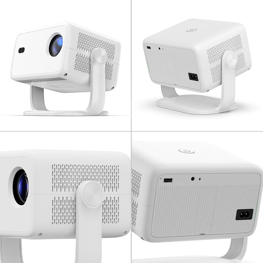 L018 Smart Projector 650 ANSI Auto Focus 1080P Home Cinema Projector with Android 14 WiFi 6 & BT 5.2 – Portable Mini Projector Bundle with Built-in Speaker & Complete Projection Kit Included