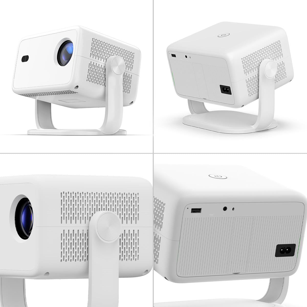 L018 Smart Projector 650 ANSI Auto Focus 1080P Home Cinema Projector with Android 14 WiFi 6 & BT 5.2 – Portable Mini Projector Bundle with Built-in Speaker & Complete Projection Kit Included