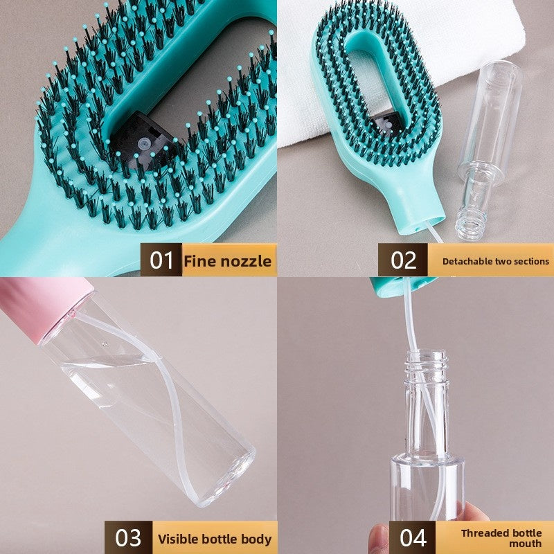 Water Spraying Detangling Hair Comb with Essential Oil Spray