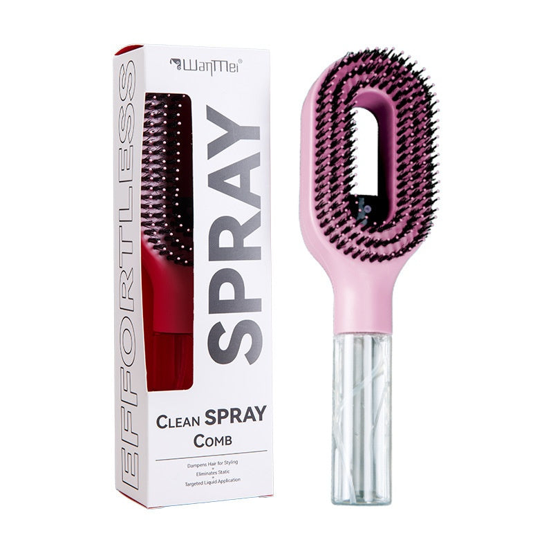 Water Spraying Detangling Hair Comb with Essential Oil Spray