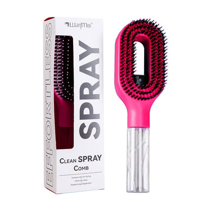 Water Spraying Detangling Hair Comb with Essential Oil Spray