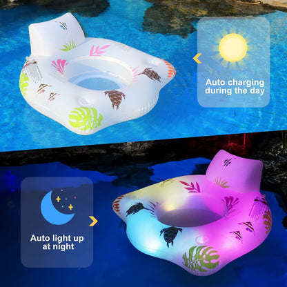 Glow Lounge — Luminous U-Shaped Pool Float